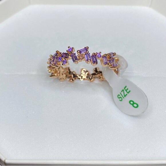 Purple Topaz CZ Infinity Band RBP5912 Now's The Time Size 8 - Picture 4 of 5